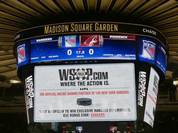 纽约游骑兵队与 WSOP.com 建立在线游戏合作