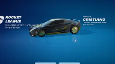 احصل على عجلات ذهبية مجانية في Fortnite عبر Rocket League!