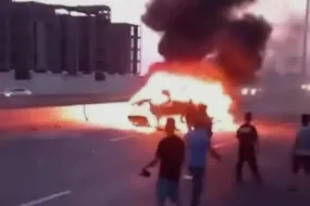 حادث مروع بالساحل الشمالي- مصرع 4 أشخاص في حريق سيارة