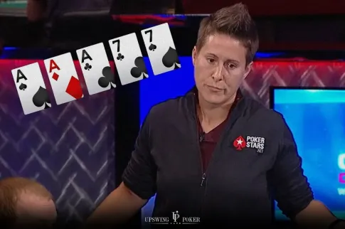 真人美女荷官:WSOP主赛事第一级：凡妮莎·塞尔斯特的“噩梦”牌局分析