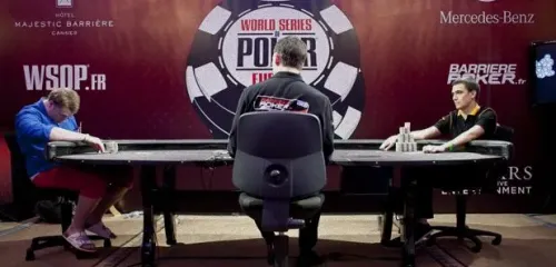 德州扑克牌局:WSOP戛纳站：安德鲁·欣里克森夺冠，打破纪录